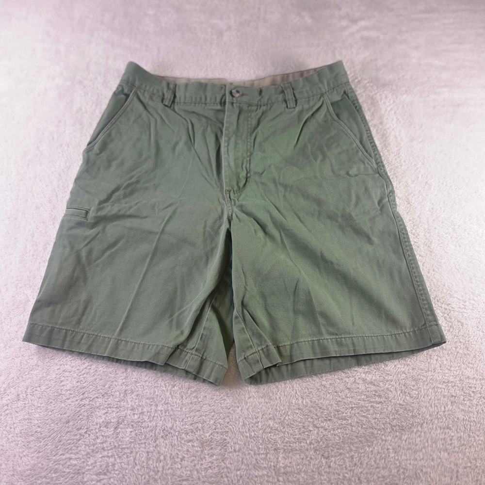 Boca Classics Mens Olive Green Cotton Twill Cargo Chino Shorts Size 32